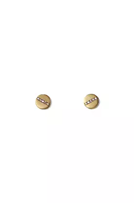 CZ screw post earring