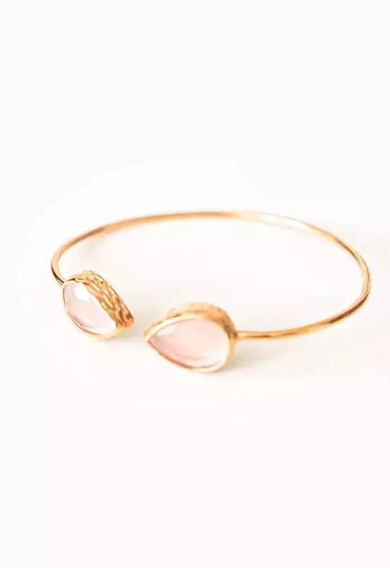 Debbie Katz - Nika 18k Gold Cat Eye Stone Blush