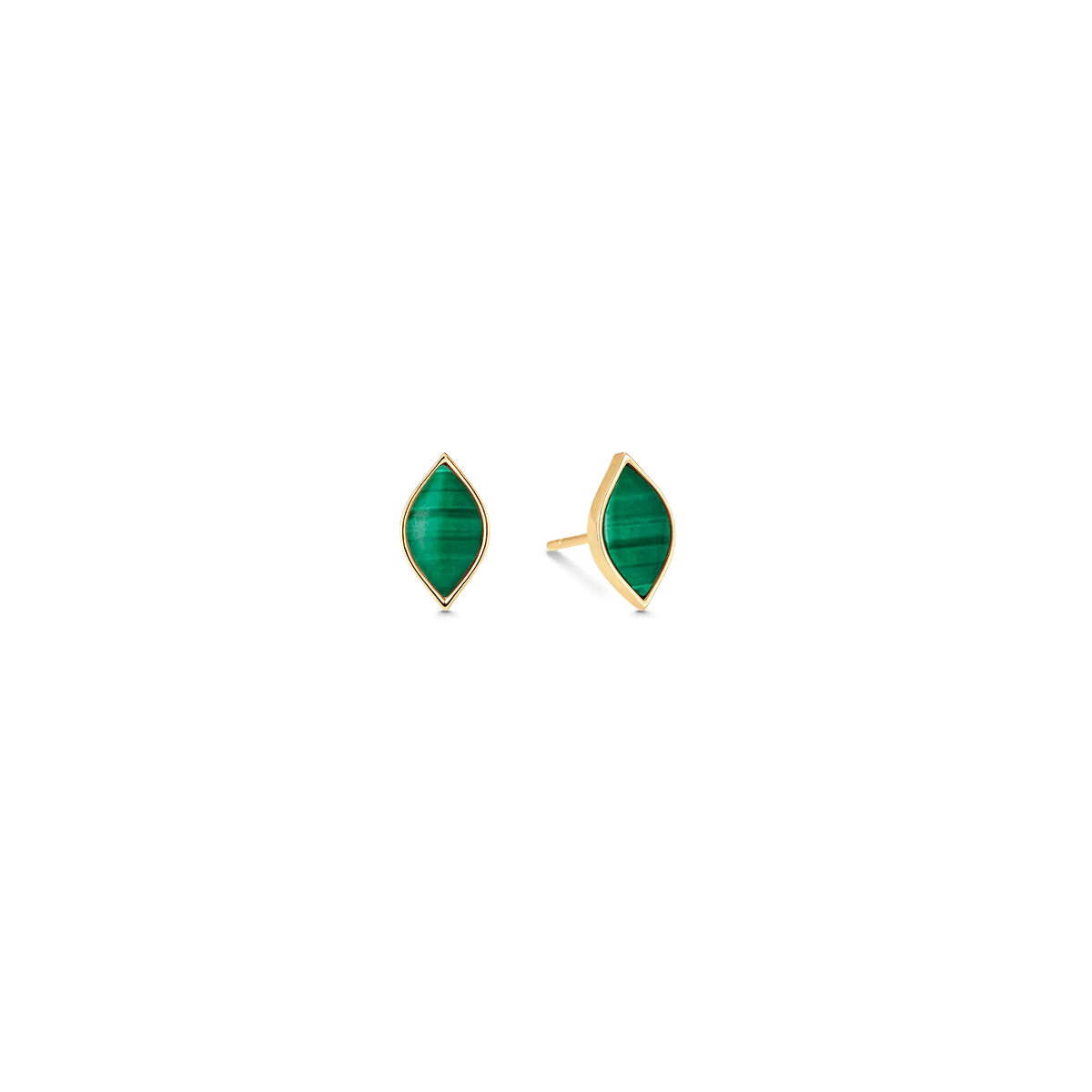 Donna Gold Malachite Studs