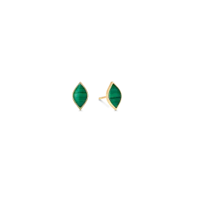 Donna Gold Malachite Studs