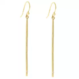 Drumstick Earrings with Single Diamond