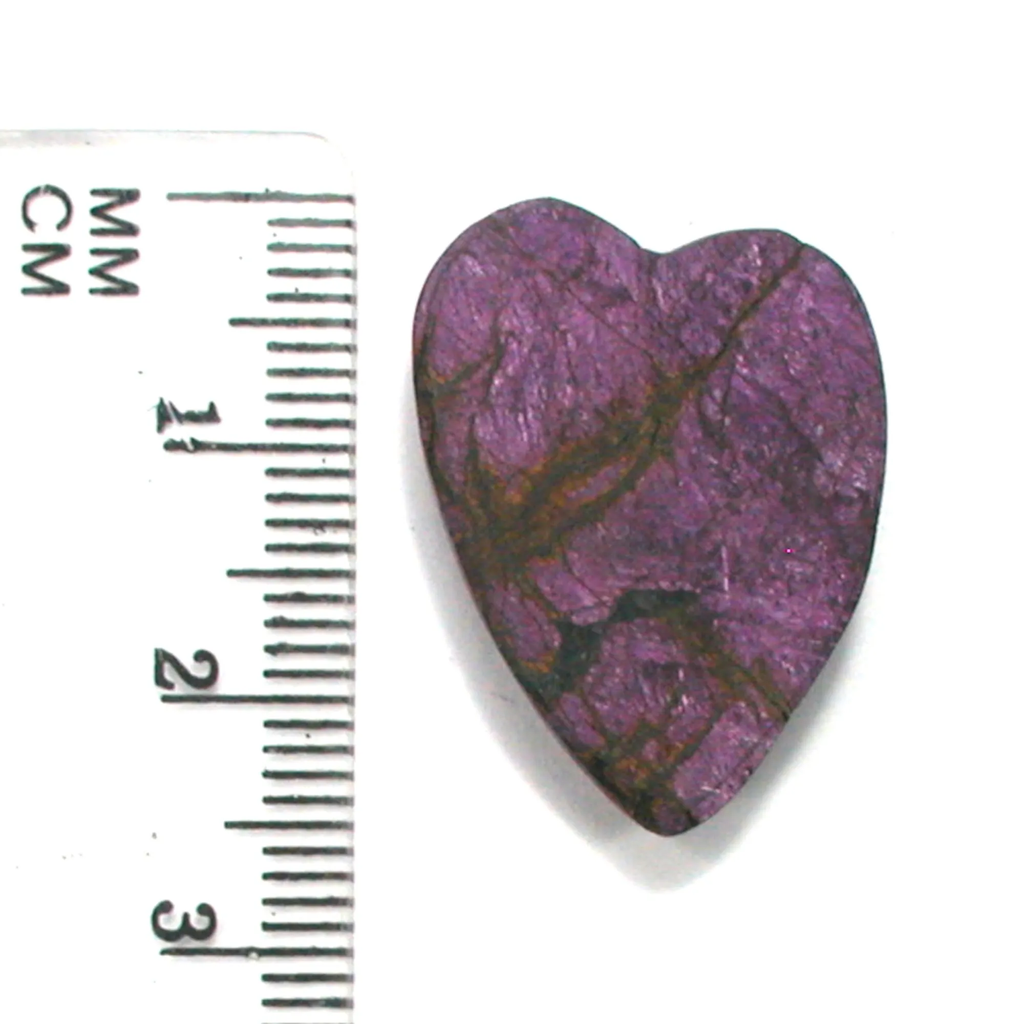 DVH Purpurite Purple Heart Cabochon Cab Namibia Iridescent 24x19x5 (4434)