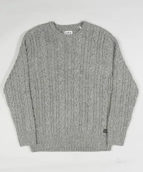 Edwin Oiler Crewneck Sweater Grey Marl