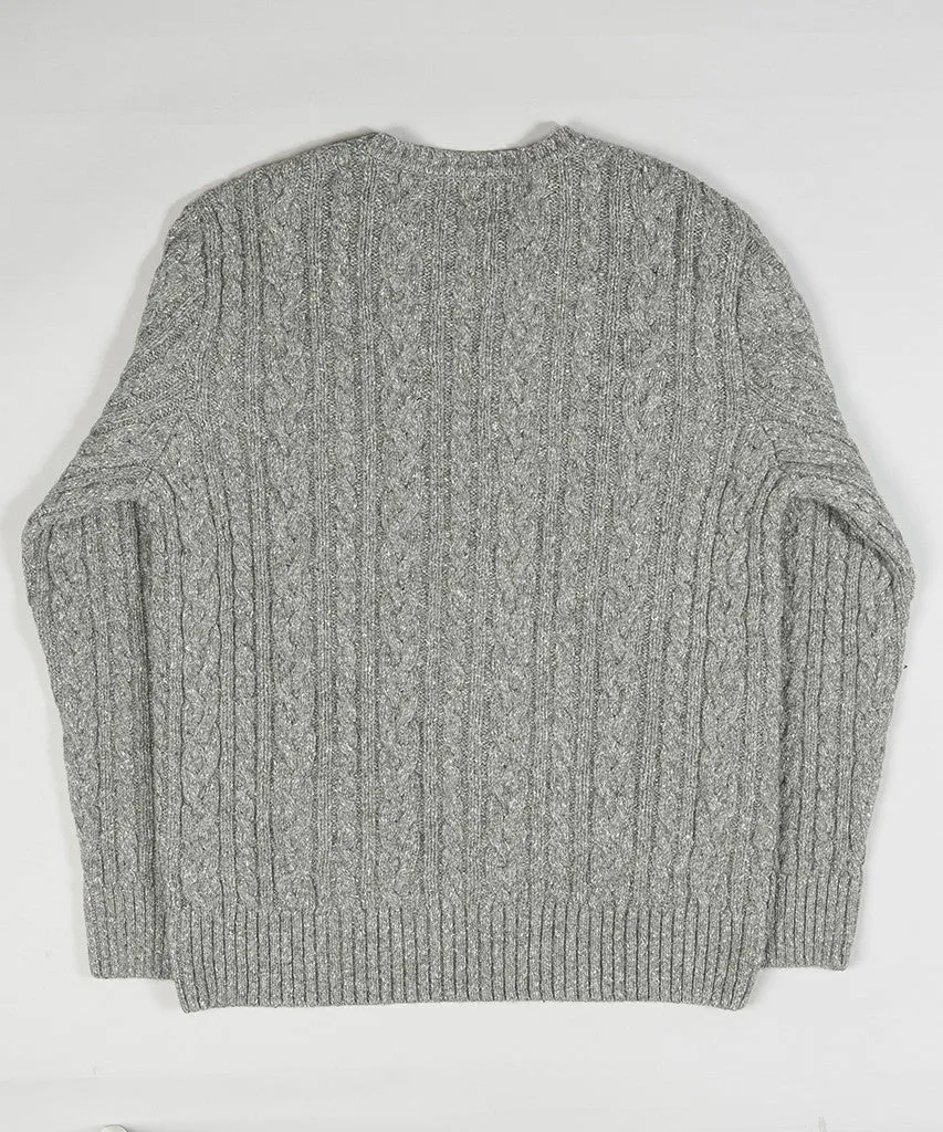 Edwin Oiler Crewneck Sweater Grey Marl