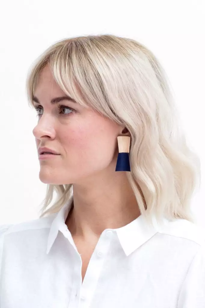 Elk The Label - Verkko Earring - Natural/navy