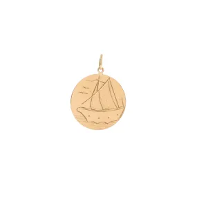 Engraved Sailboat Charm