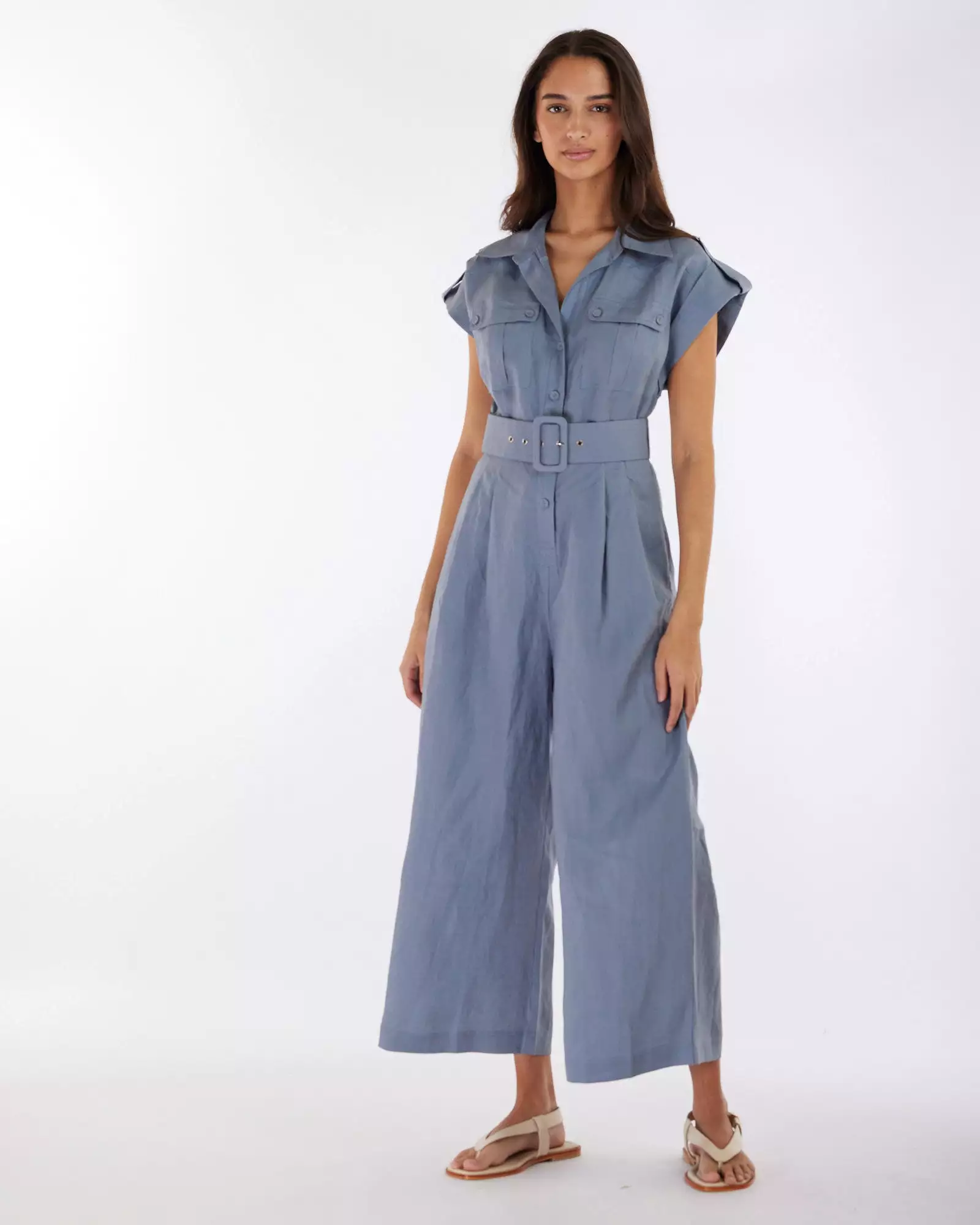 Esra Utility Jumpsuit - Lazuli