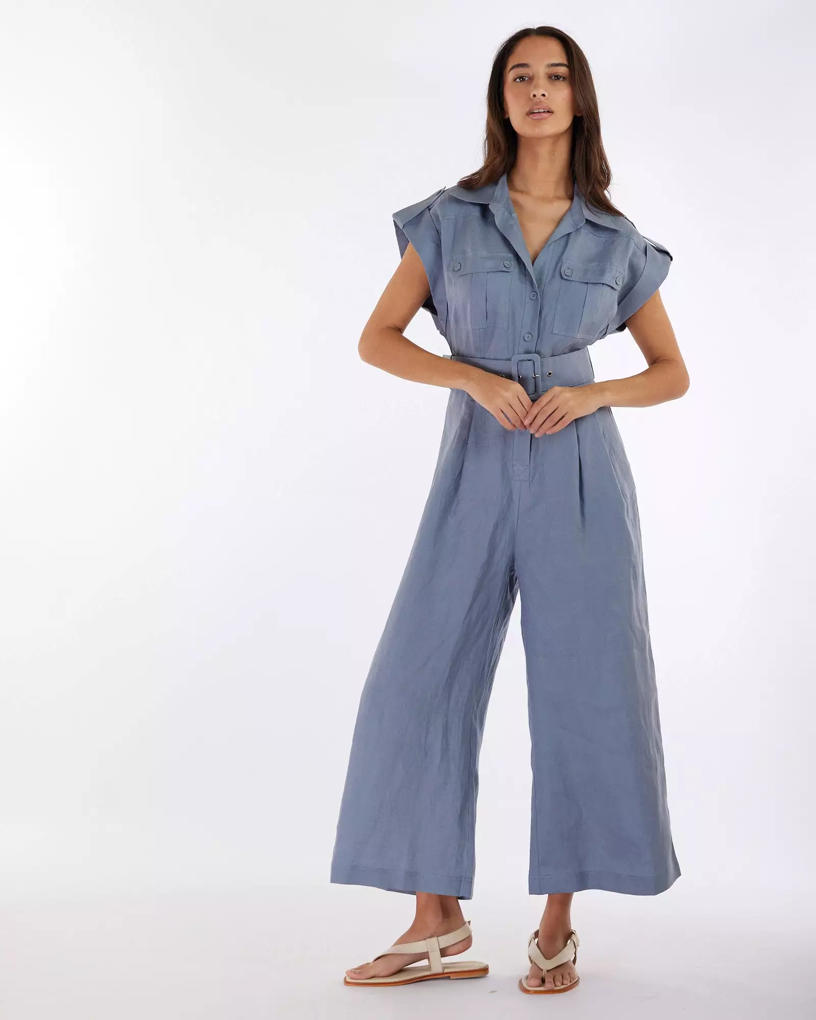 Esra Utility Jumpsuit - Lazuli