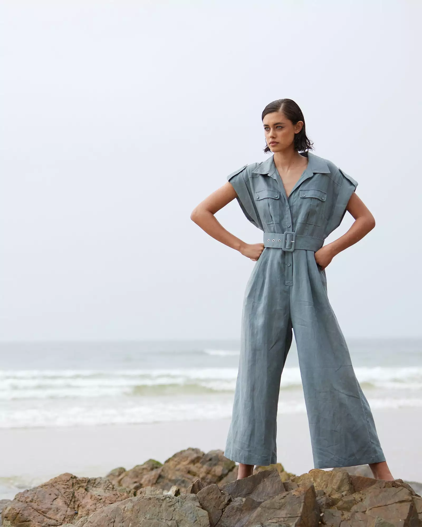 Esra Utility Jumpsuit - Lazuli