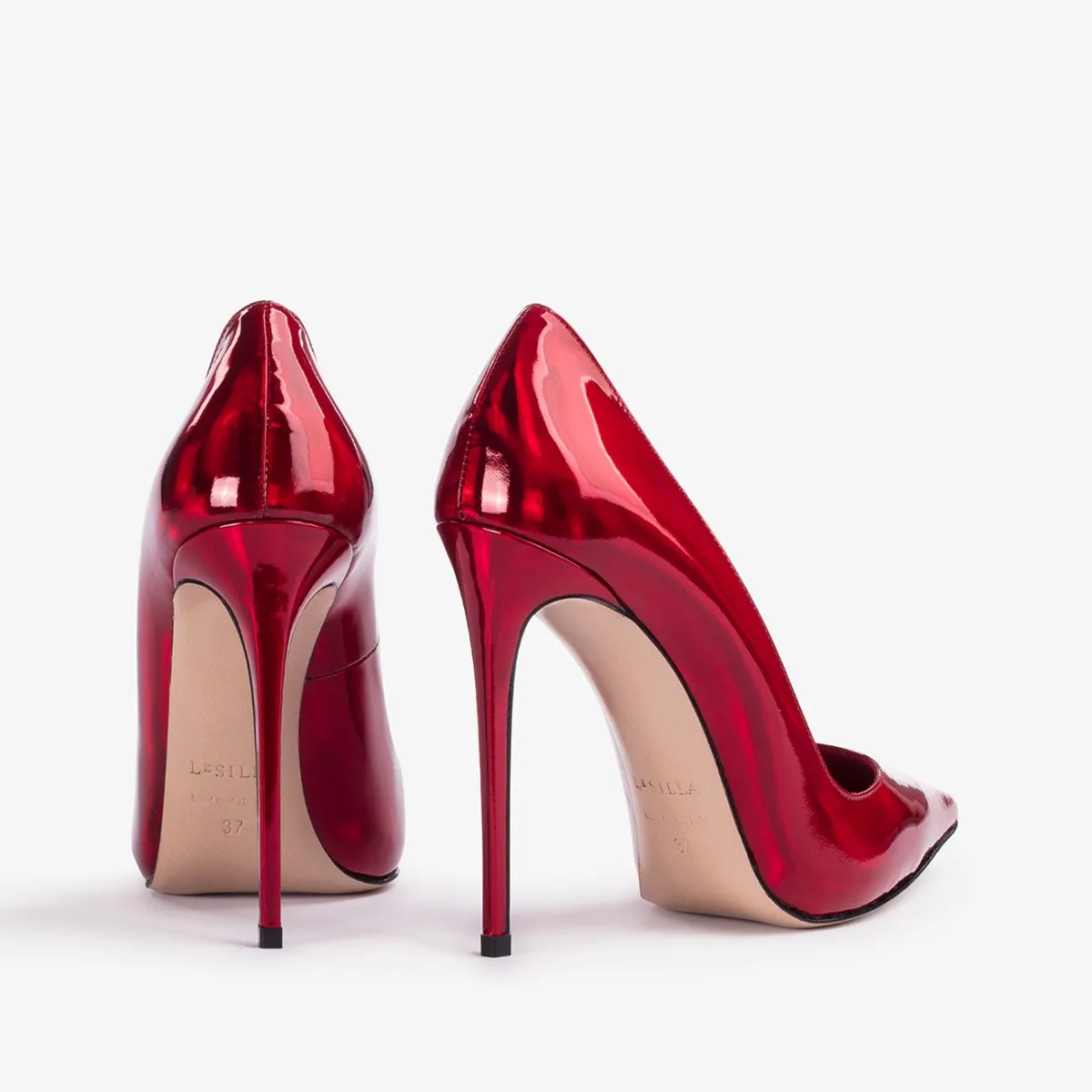 EVA PUMP 120 mm Rebel red iridescent pump