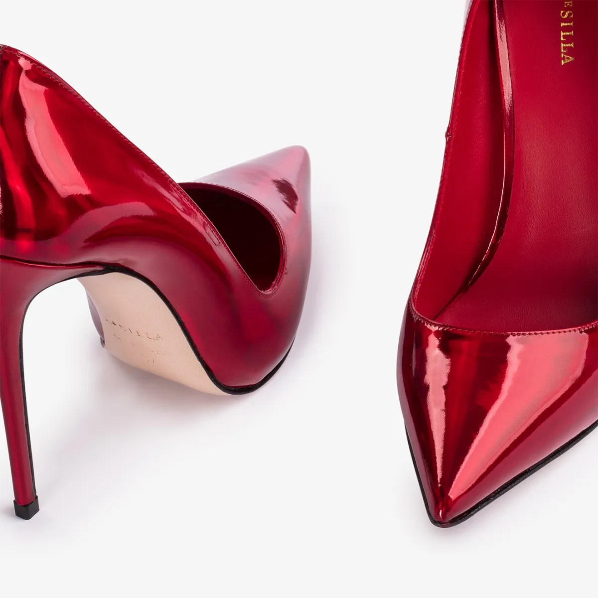 EVA PUMP 120 mm Rebel red iridescent pump