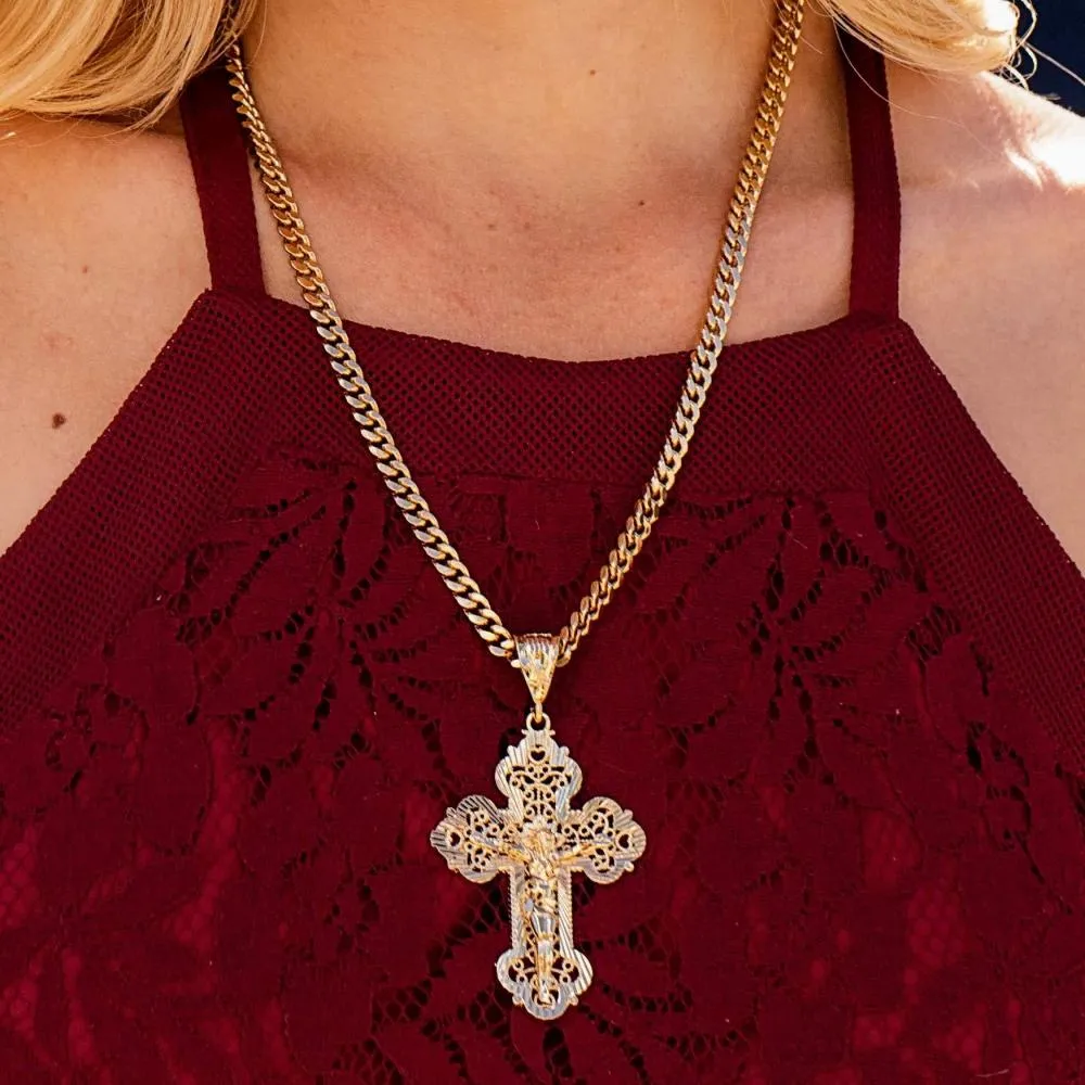 Extra Large Filigree Crucifix