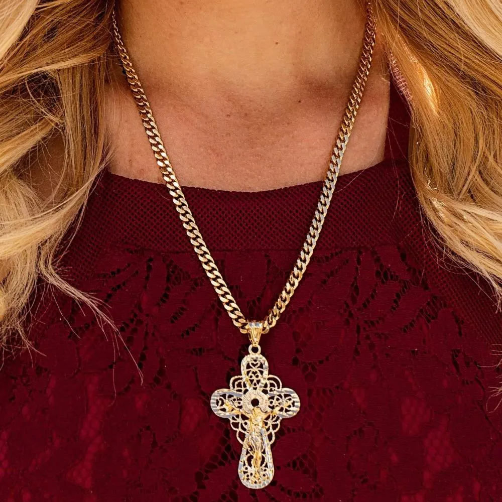 Extra Large Filigree Crucifix