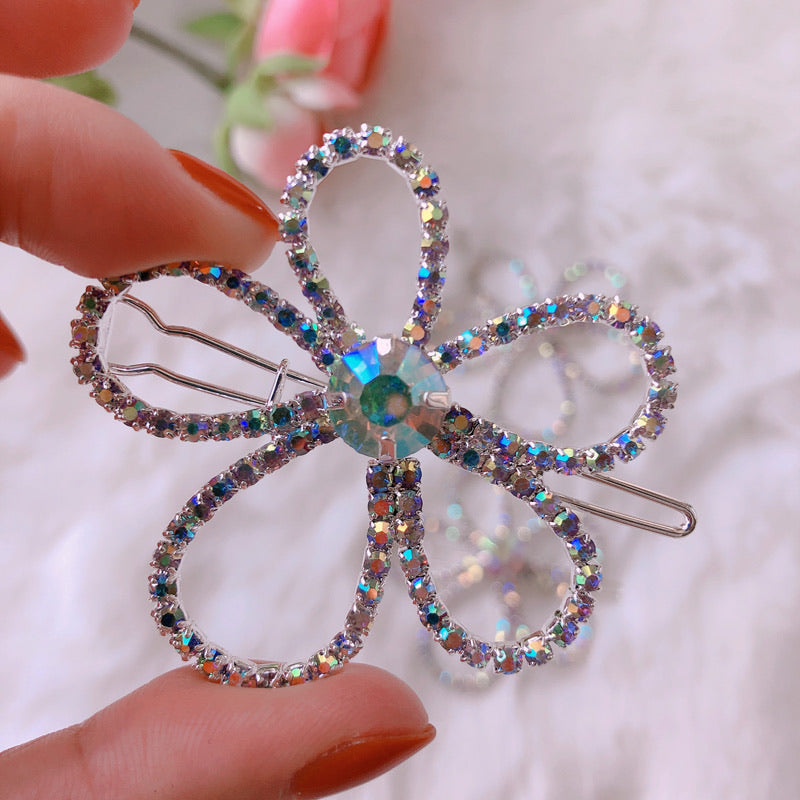 Flower Crystal Clip