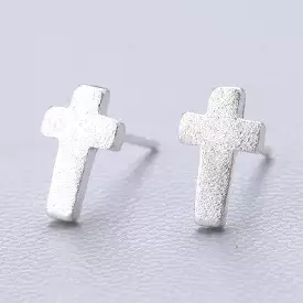 Fresh Accessories - Crosses Sterling Silver Stud Earrings