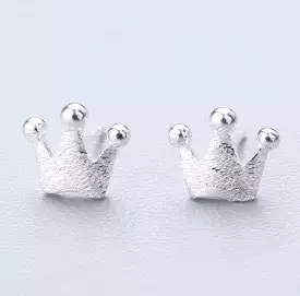 Fresh Accessories - Crowns Sterling Silver Stud Earrings