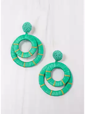 GIlbert Wrapped Drop Earring - GREEN