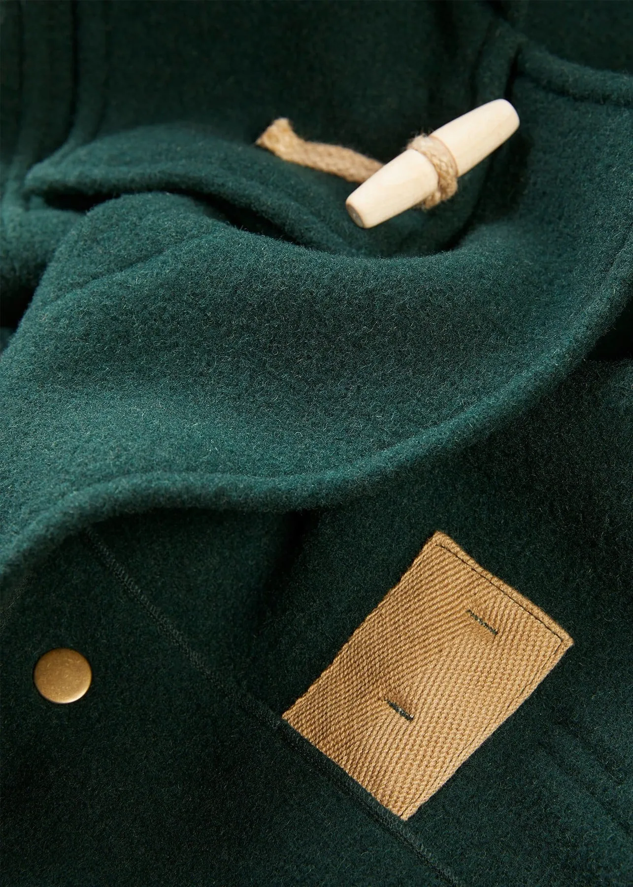 Gloverall Monty Duffle Coat - Pine Green