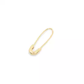 Gold Minimal Safety Pin Earring