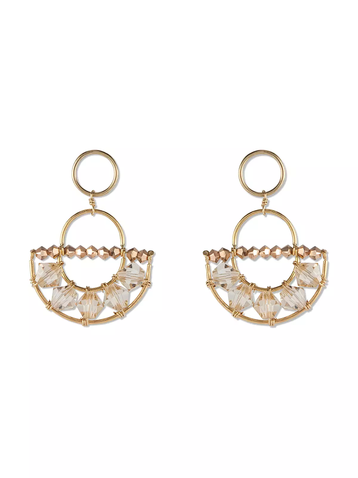 Gold Olakira Half Moon Earrings