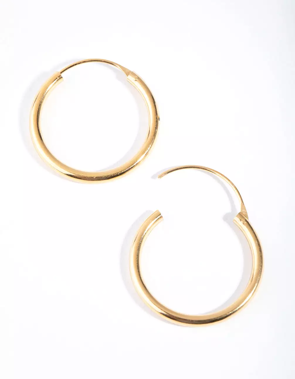 Gold Plated Sterling Silver 25mm Hoop Earrings