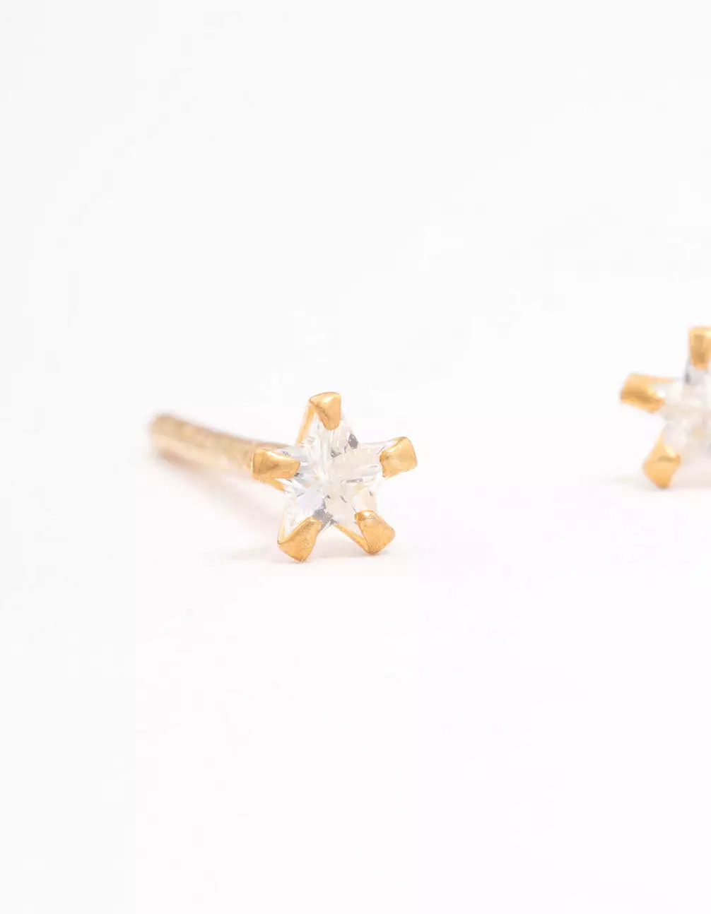 Gold Plated Sterling Silver Baby Star Stud Earrings