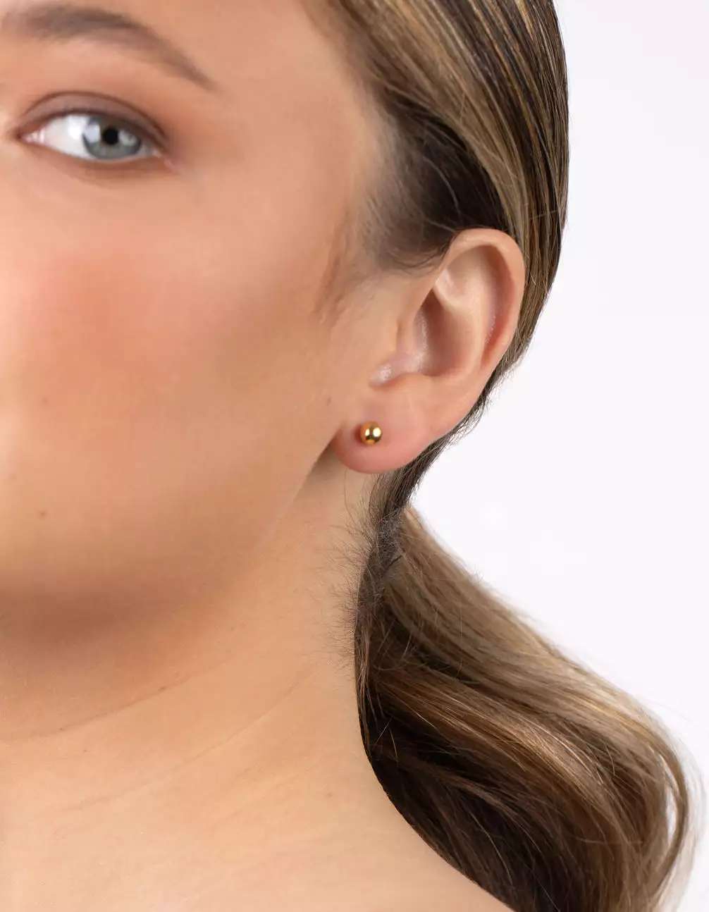 Gold Plated Sterling Silver Ball Earring Pack