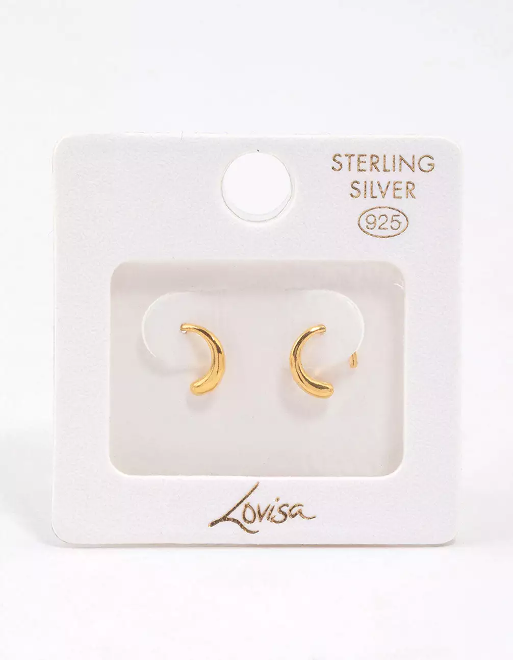 Gold Plated Sterling Silver Calligraphy Hoop Earrings