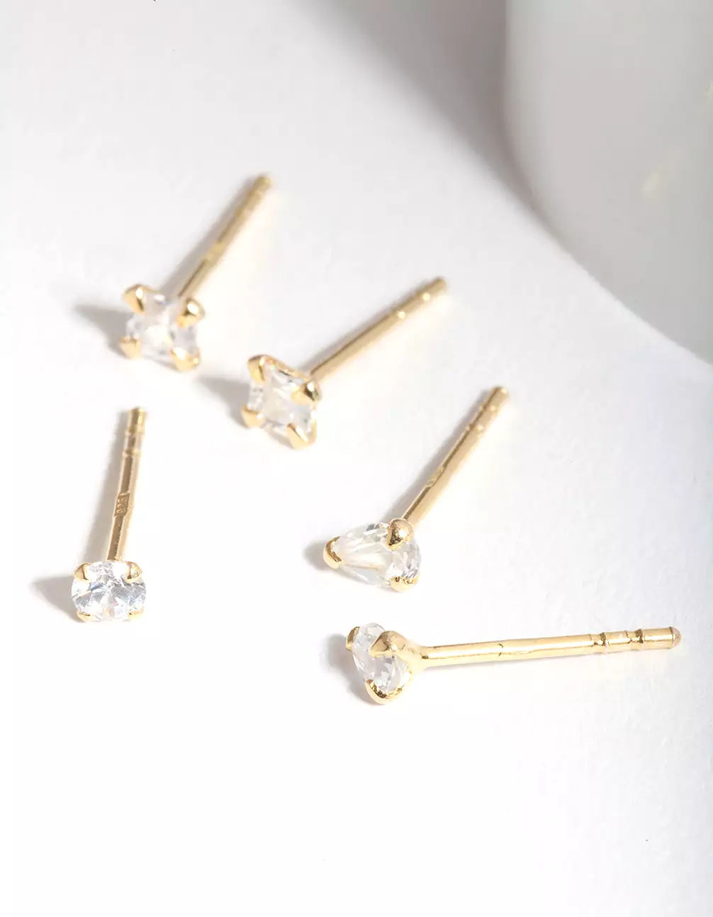 Gold Plated Sterling Silver Cubic Zirconia Mix Earring Pack