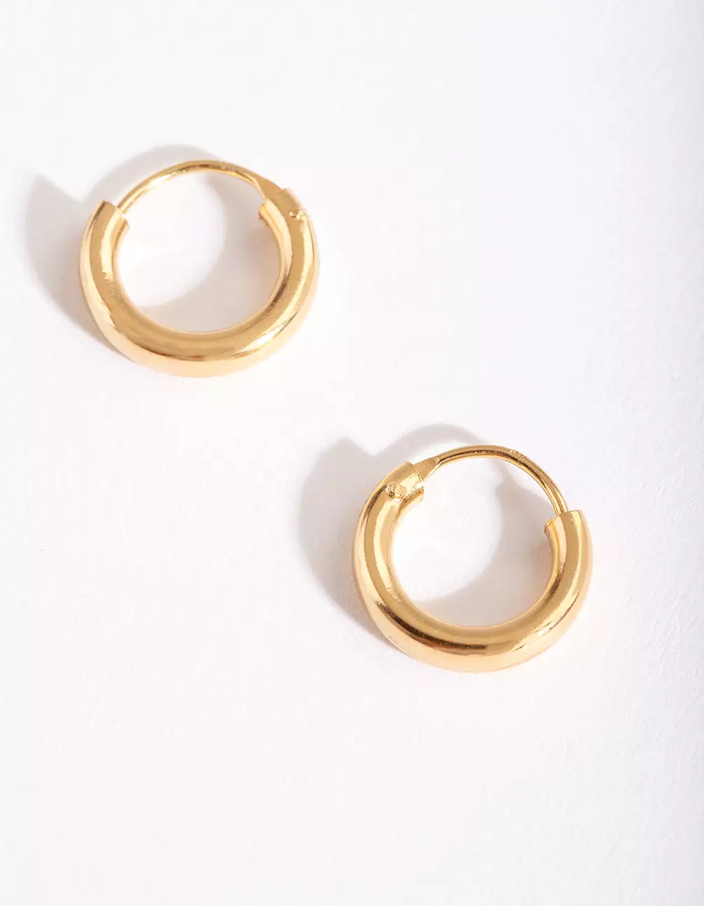 Gold Plated Sterling Silver Large Huggie Earrings