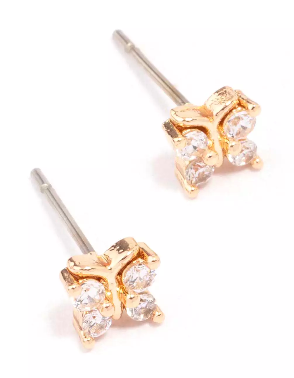 Gold Plated Surgical Steel Butterfly Stud Earrings