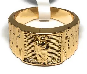 Gold Plated Yellow San Judas Saint Jude Ring Anillo