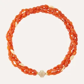 Gold Rush Carnelian Multi-Strand Necklace