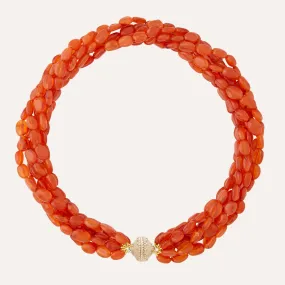 Helen Carnelian Multi-Strand Necklace