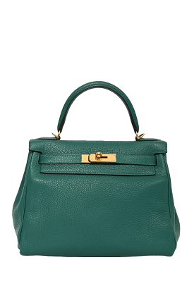 Hermes 2016 Malachite Togo Kelly 28 with Strap GHW