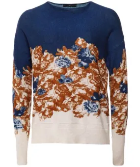 High Navy Narrate Floral Sweater | Jules B