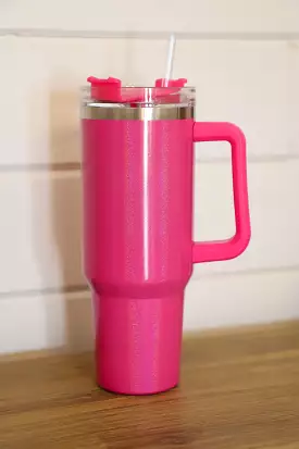 HOT PINK IRIDESCENT 40 OZ TUMBLER