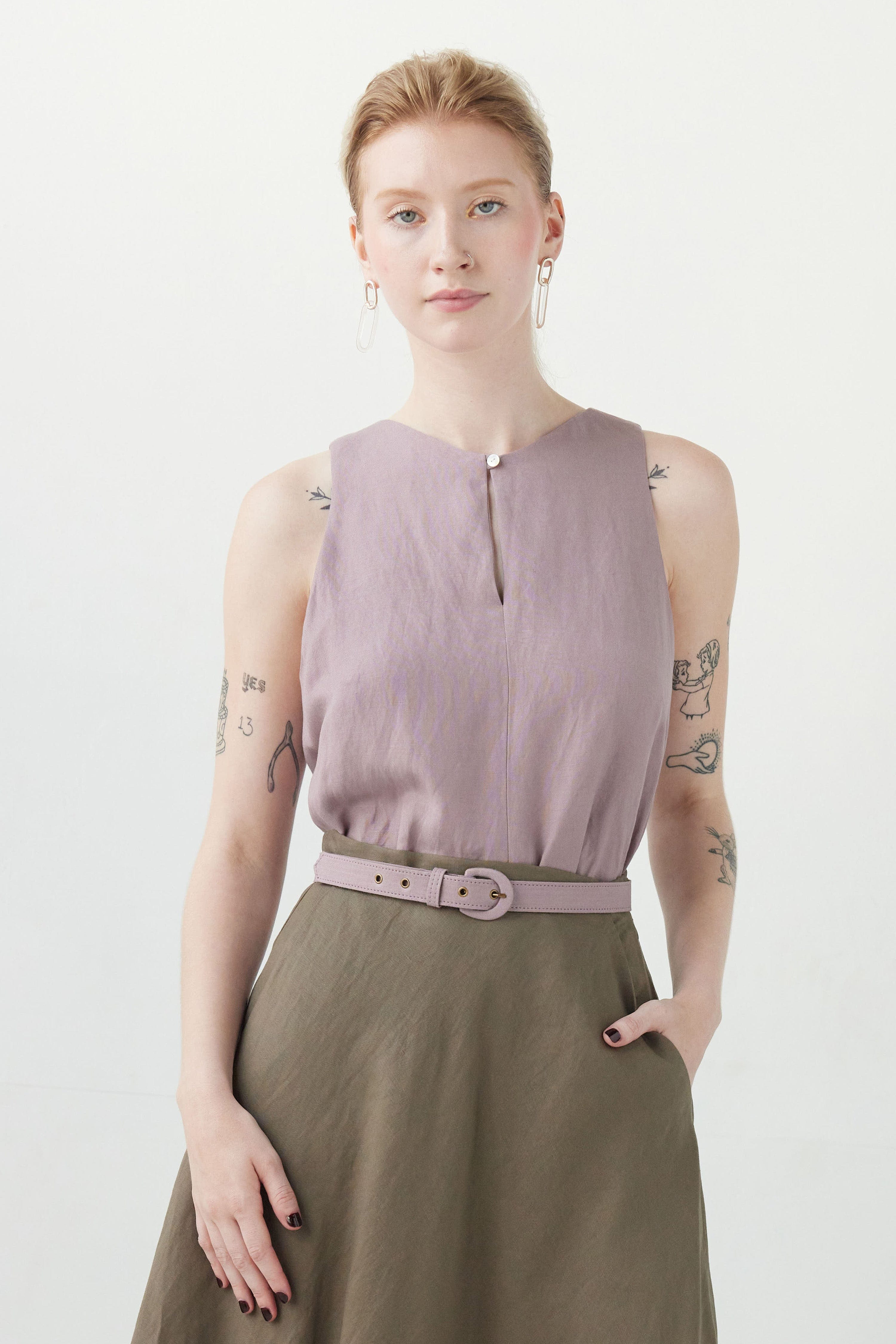 Ina Tank in Linen Blend