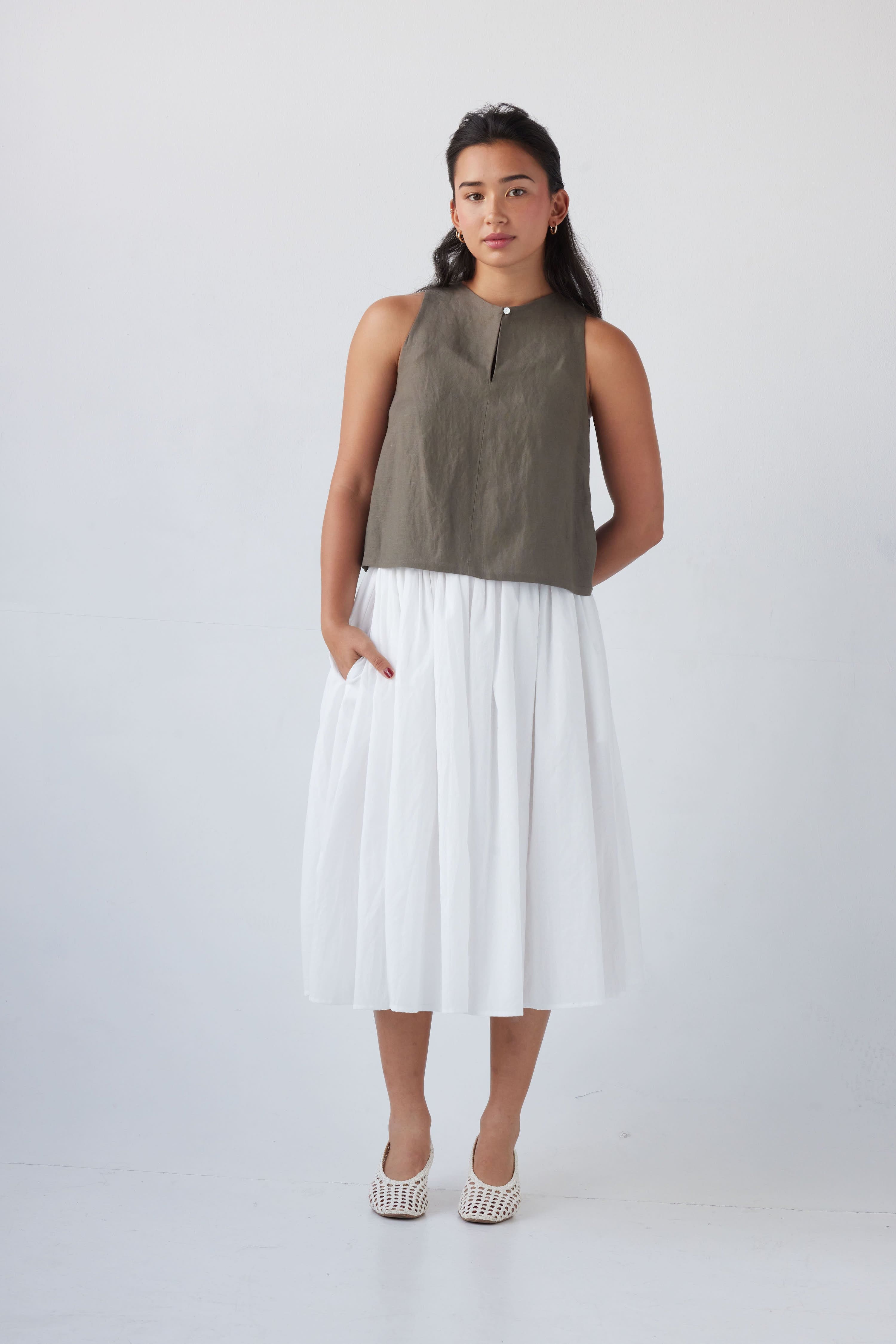 Ina Tank in Linen Blend