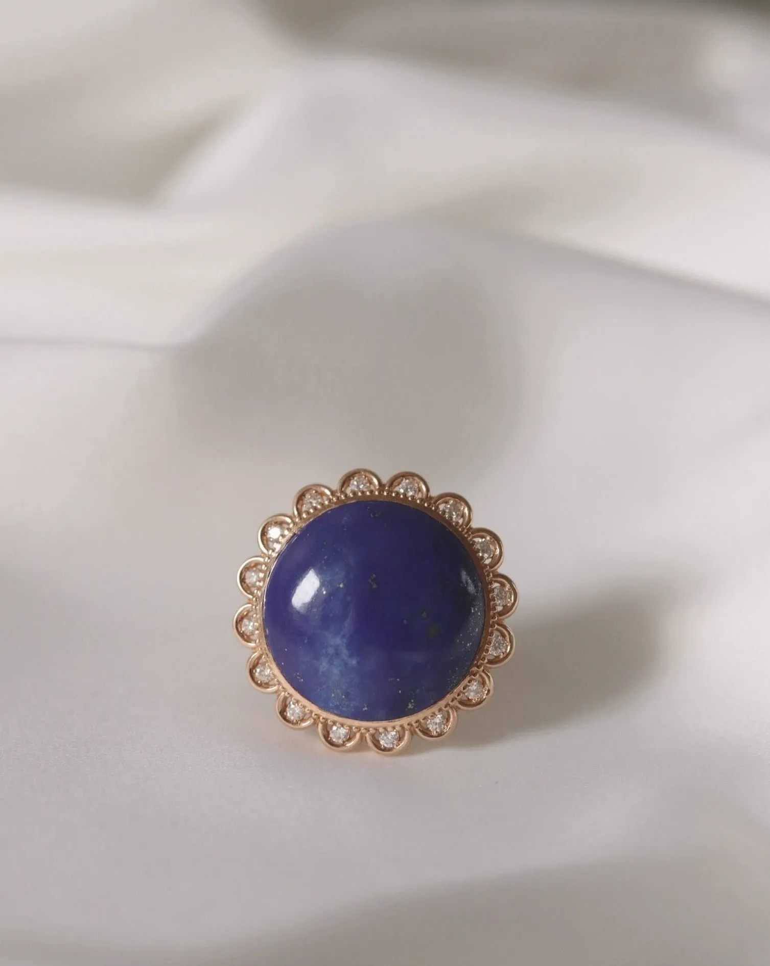 Judy's Night Sky Ring with Lapis Lazuli and Diamonds