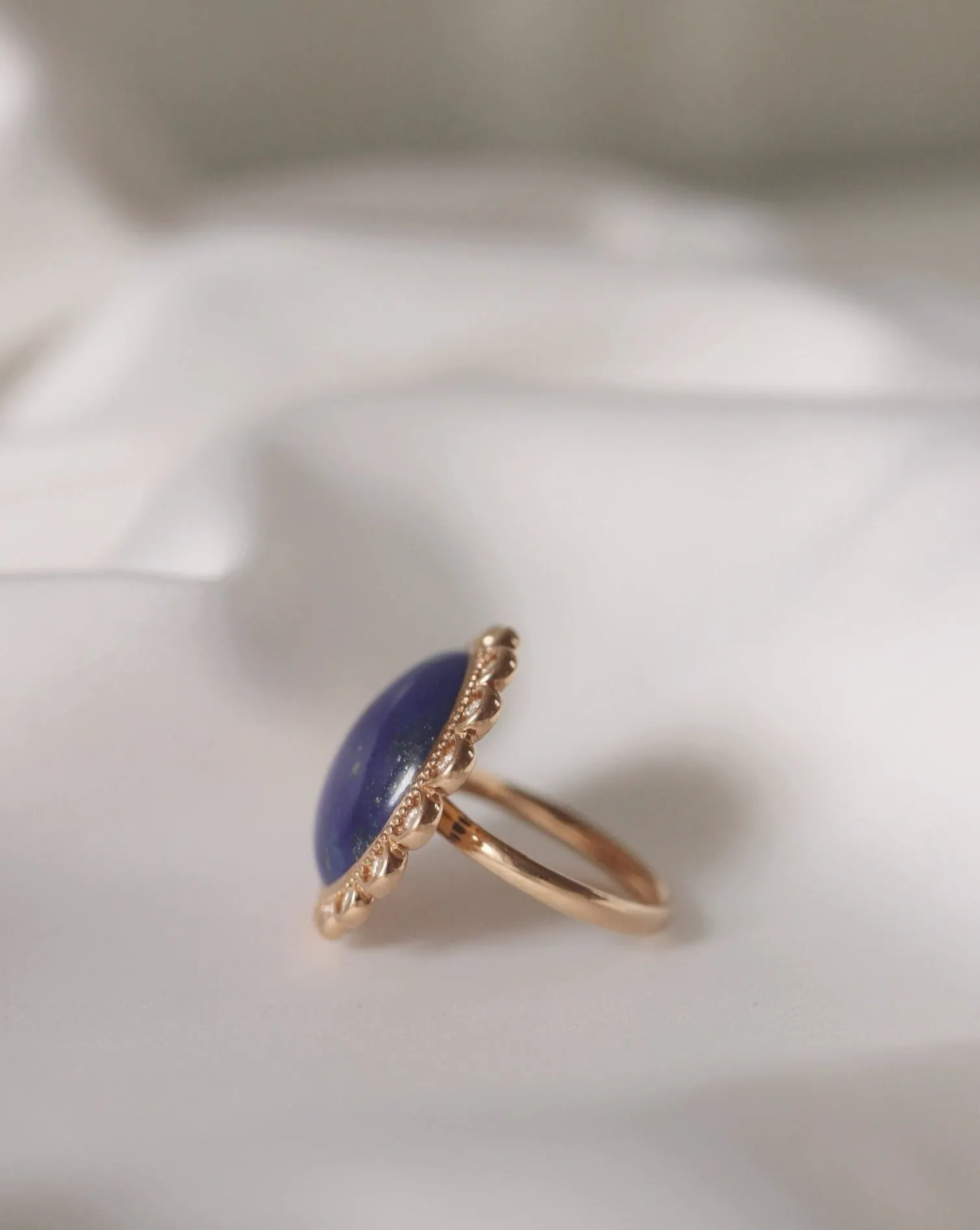 Judy's Night Sky Ring with Lapis Lazuli and Diamonds