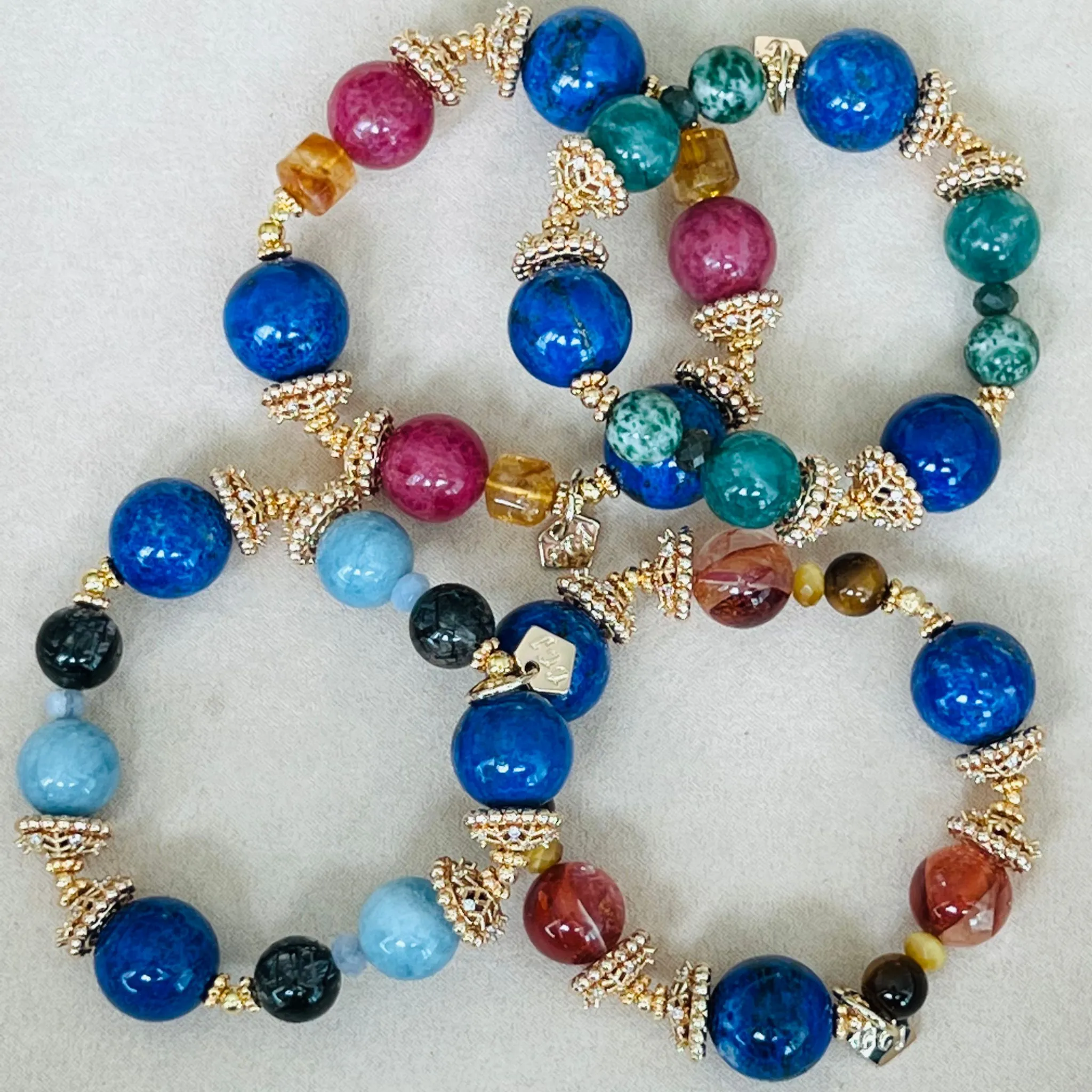 Lapis Lazuli & Aquamarine Bracelet