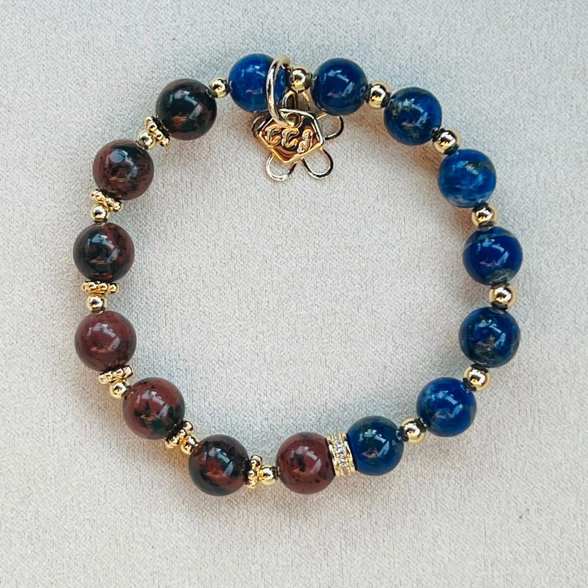 Lapis Lazuli & Mahagony Obsidian Baby Bracelet