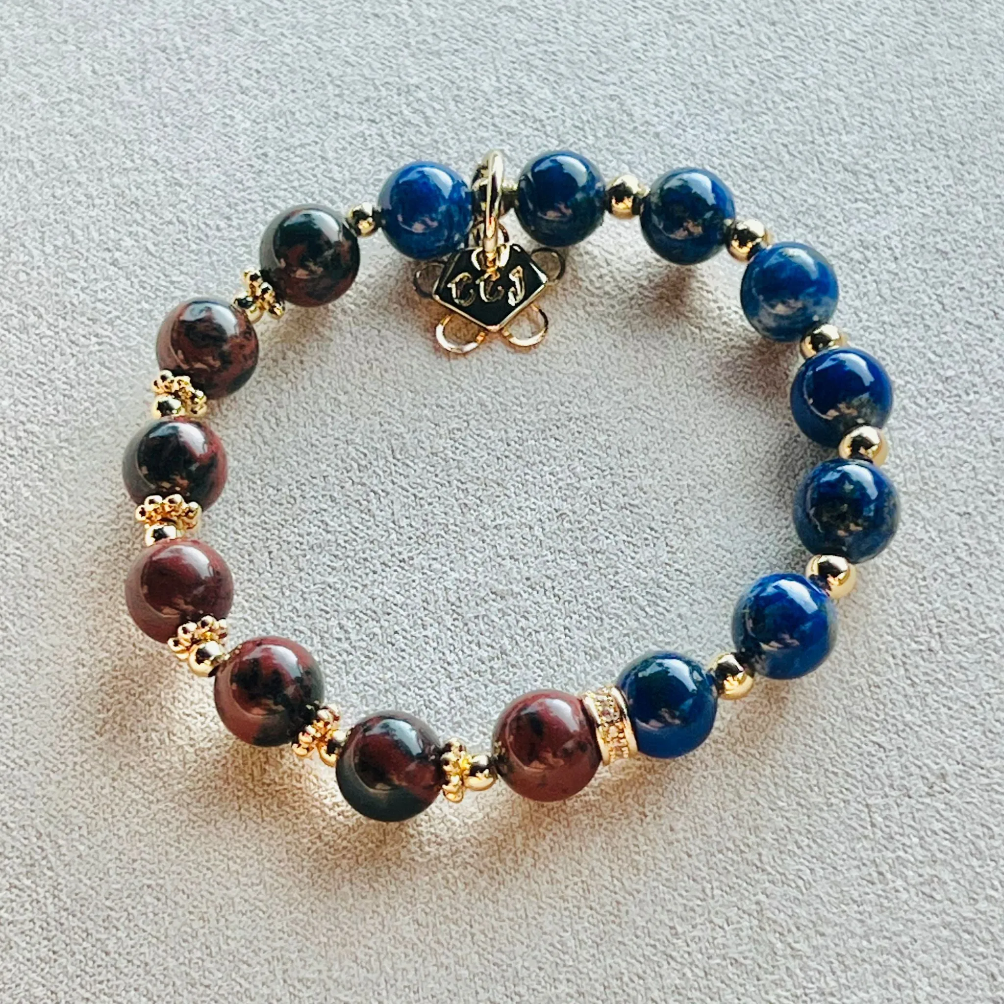 Lapis Lazuli & Mahagony Obsidian Baby Bracelet