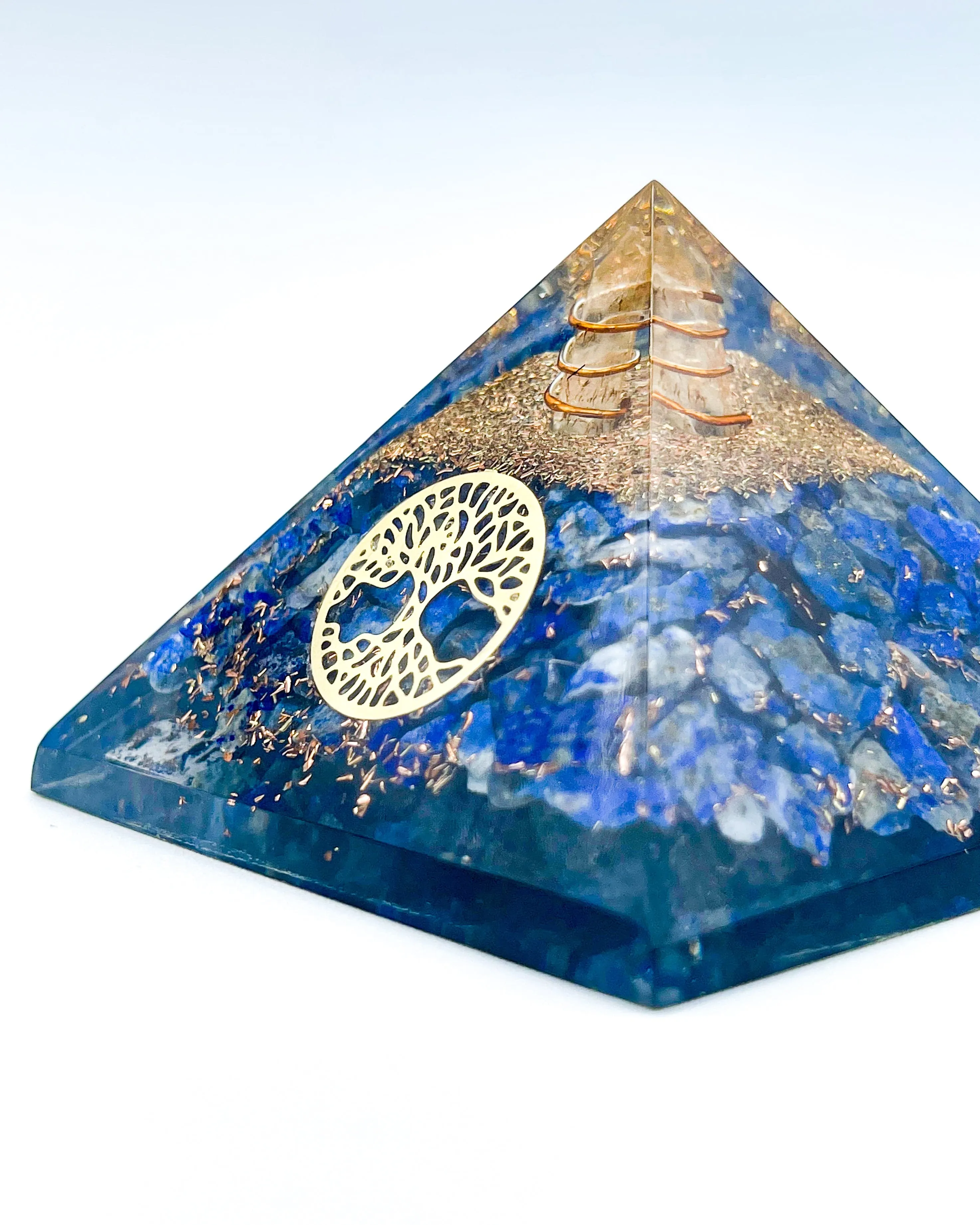 Lapis Lazuli & Quartz in Orgonite Pyramid (Show Special)