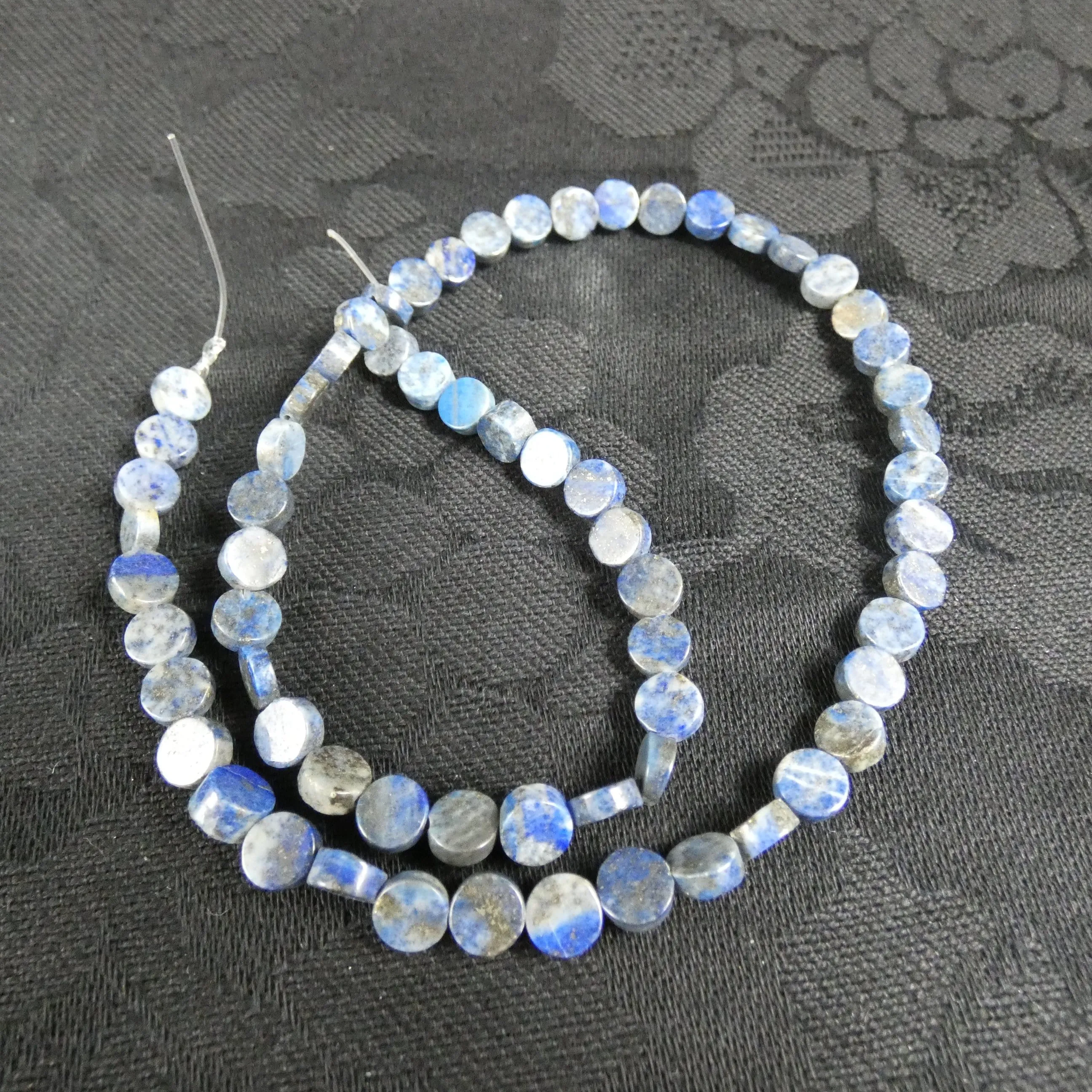 Lapis Lazuli Circle (6 mm) Bead Strand (A Grade)