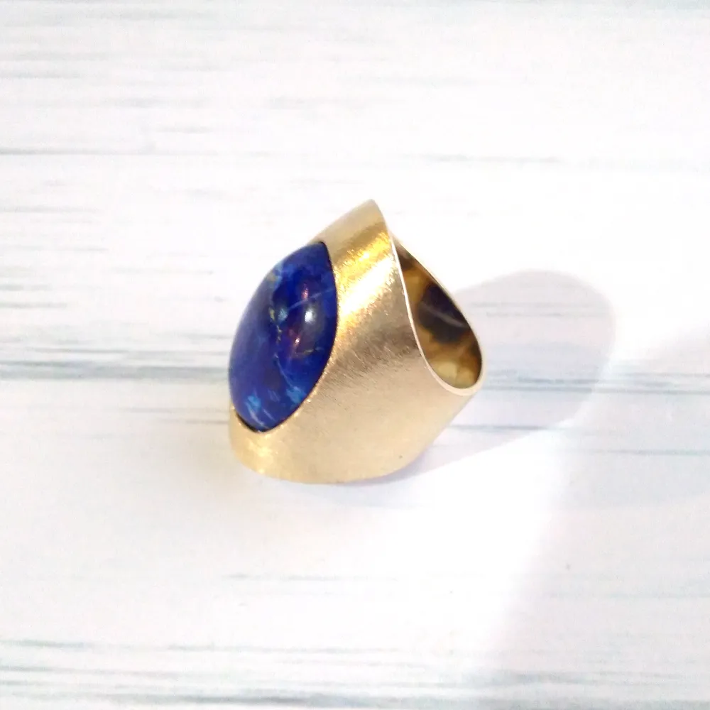 Lapis Lazuli Cocktail Ring