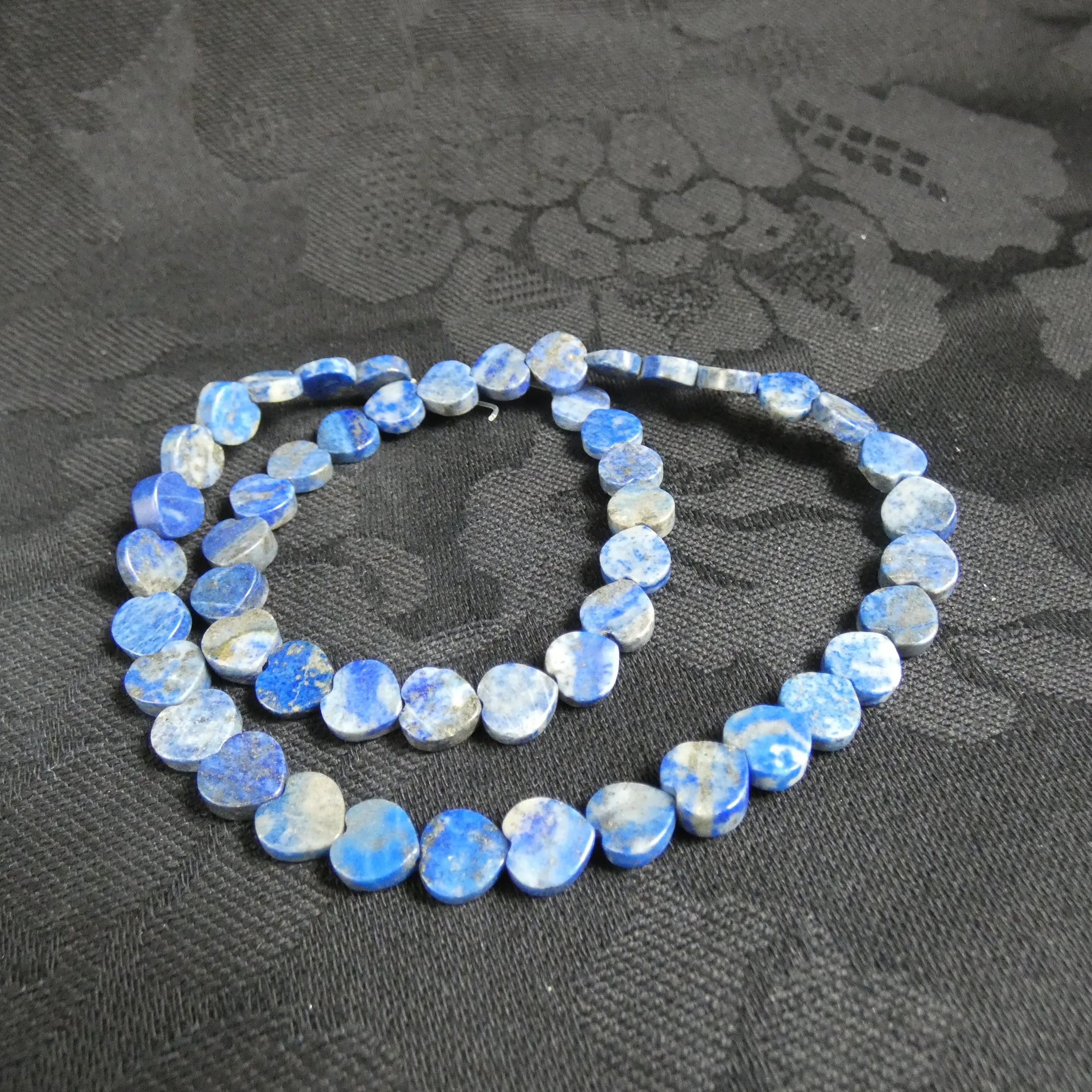 Lapis Lazuli Heart (8 mm) Bead Strand (A Grade)