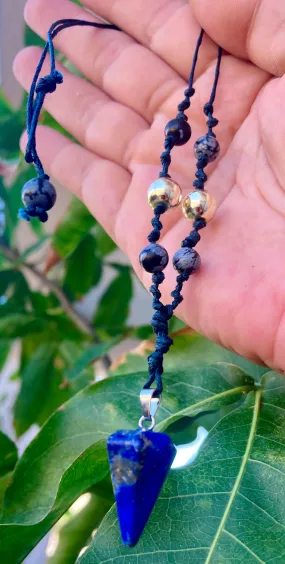 Lapis Lazuli Hemp Necklace