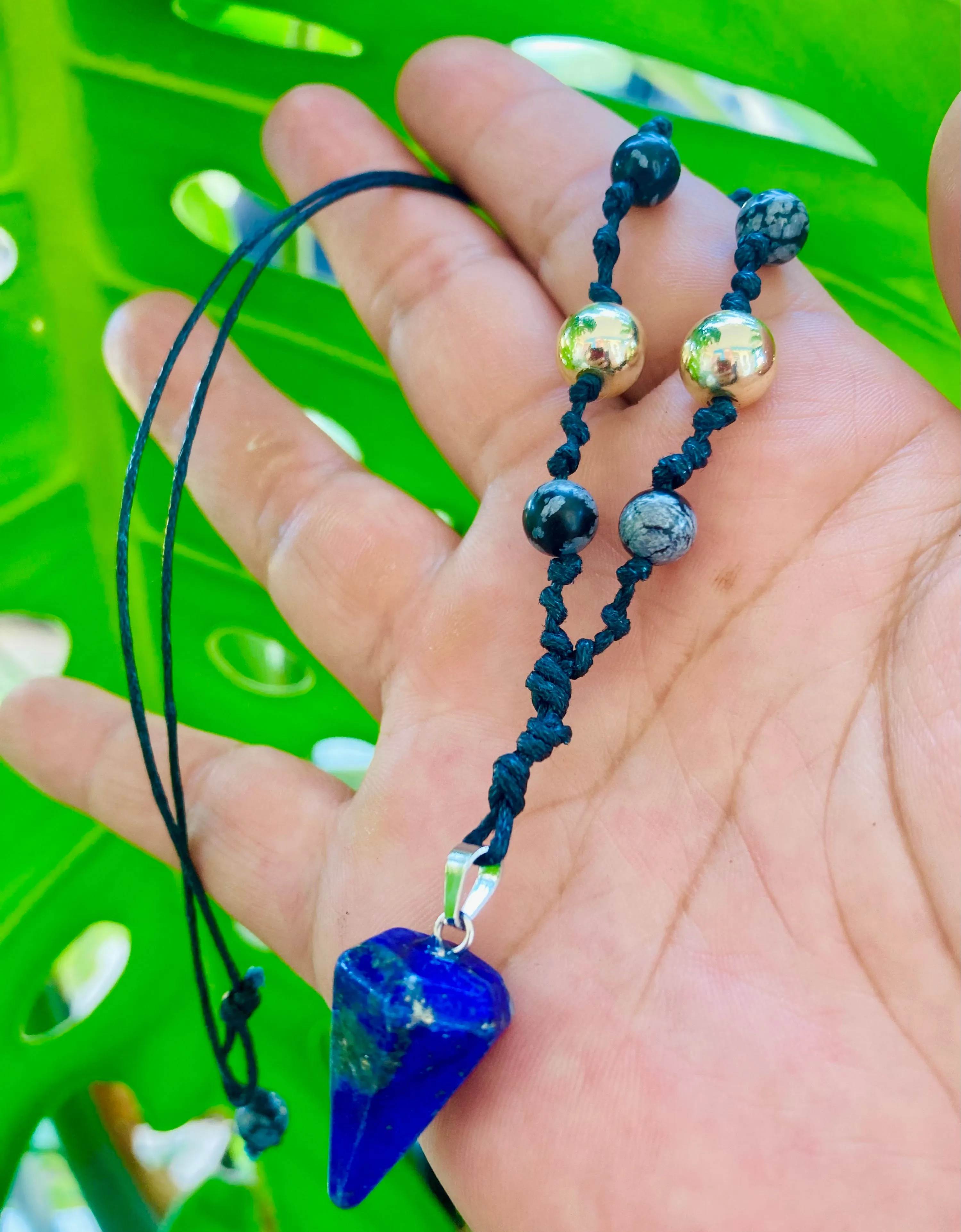 Lapis Lazuli Hemp Necklace